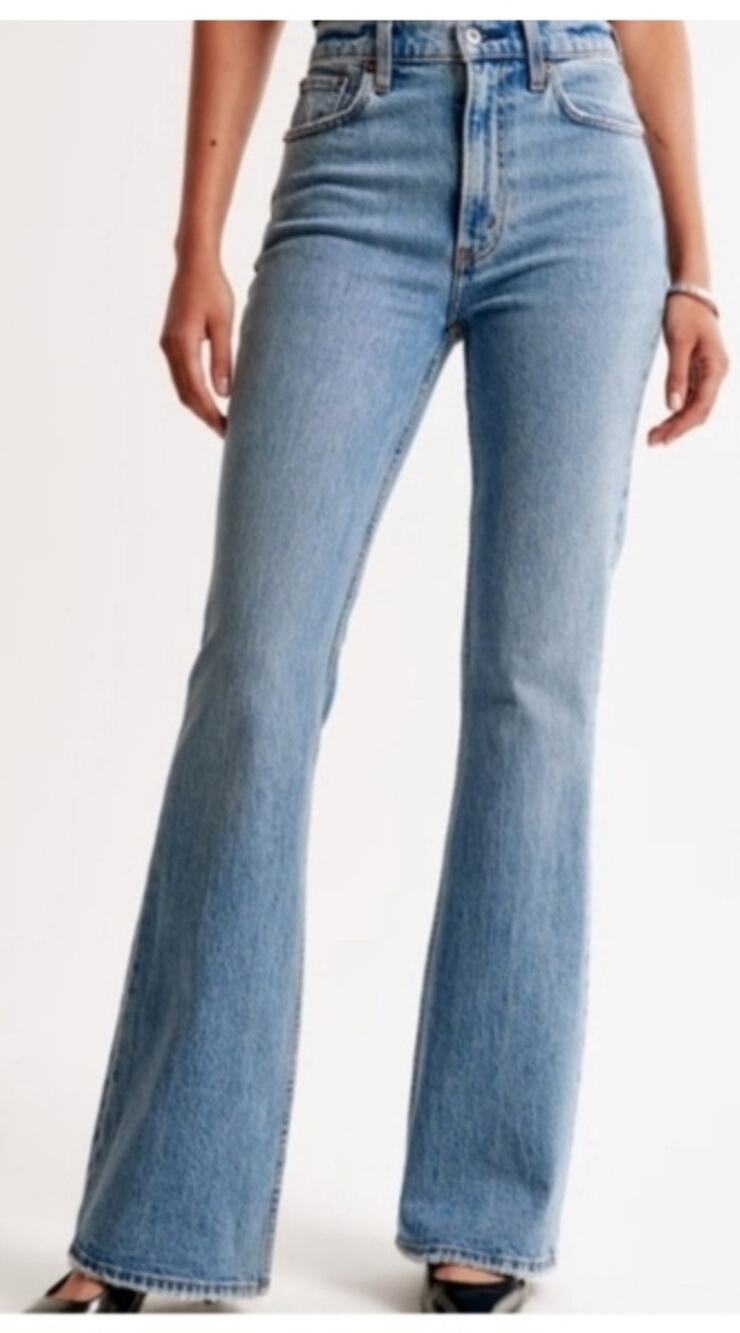 Abercrombie & Fitch The 70s Vintage Flare Ultra High Rise sz 25